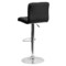 Emma and Oliver Quilted Vinyl Swivel Adjustable Height Barstool with Chrome Base